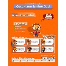 Agg Reklam Aslan PP Etiket İsme Özel Hobi - Okul Seti 170 Adet