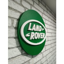 Strafor Landrover Logo 50 x 50 cm  Landrover Araba Logosu | Landrover Marka Logosu | 3D Landrover Logo