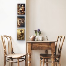 Homemor Coffee Yazılı Kahve Çekirdekleri Kanvas Tablo 20 x 30 cm