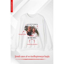 Pashayol Arkadaşlar Için Kişiye Güzel Sözcük Baskılı Sweatshirt Için Hediye