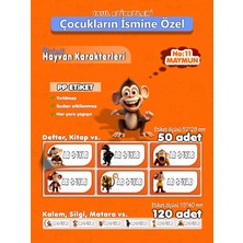 Agg Reklam Maymun PP Etiket İsme Özel Hobi - Okul Seti 170 Adet