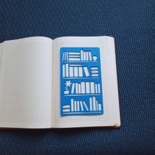 Bullet Journal Kitaplık Şablon Cetvel - Okuma Listesi & Kütüphane Çizimi