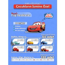 Agg Reklam Mcqueen PP Etiket İsme Özel Hobi - Okul Seti 170 Adet