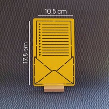 Bullet Journal Not ve Mektup Zarfı Temalı Şablon Cetvel