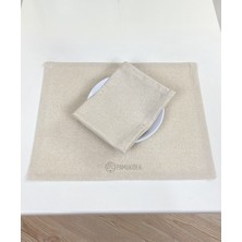 PAMUKIDEA PAMUKİDEA 2 Adet | 35 x 45  cm  Sade Düz Amerikan Servis, Yıkanmış Buldan Keten Dokuma  Pamuklu Peçete
