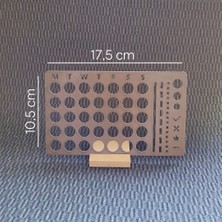 Minimal Haftalık Çizim Şablon Cetvel - Alışkanlık ve Hedef Takvimi