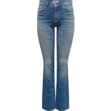 Only Onlblush Mıd Flared Dnm DOT741 Noos Kadın  Jean Pantolon 15339447 Medium Blue Denim