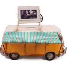 Ynt İthalat Dekoratif Metal Minibüs Çerçeveli, Kumbara ve Tenteli