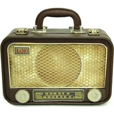 Mahcoo Dekoratif Metal Radyo Bavul