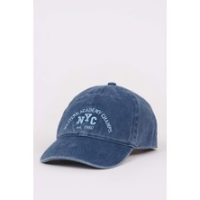 DeFacto Nakışlı Jean Cap Şapka İndigo Renkli Erkek Çocuk İçin Şık ve Rahat Tasarım D5313A825SM
