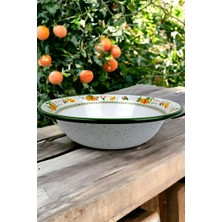 36 cm 4,5 Litre Emaye Leğen Çırpma ve Karıştırma Kabı, Hamur Leğeni. Meyvelik. Çeyiz.  Büyük Kase