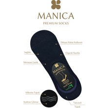 MANICA Erkek Bambu Babet Çorap 6 Çift - İkişer Çift Siyah, Lacivert, Füme