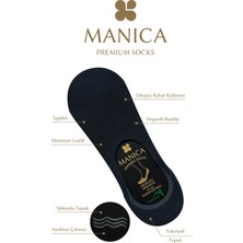 MANICA Erkek Bambu Babet Çorap 6 Çift - İkişer Çift Siyah, Lacivert, Füme