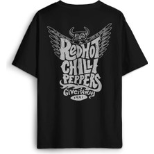 Red Hot Rhcp Rock Müzik Music Sırt Ön Baskılı Oversize Tişört Unisex T-Shirt