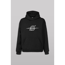 Naruto Itachi Anime Manga Logo Ön Baskılı Sweatshirt Unisex Kapüşonlu Hoodie