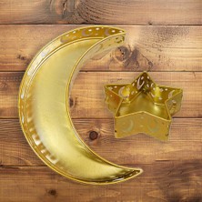 Yosicil Ramazan Eid Mü Tepsileri Tabaklar, Metal Dekoratif Ay ve Yıldı Mutfak Meyve Ayı (Yurt Dışından)