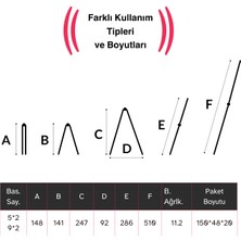Endokon 510 Cm. 18 Basamak A ve I Tipi Katlanıp Uzayabilen Mini Dev Alüminyum Merdiven