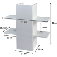 Lavabo Altı Dolap, Banyo Dolabı, Banyo Düzenleyici Raflar, Beyaz, Asudehome