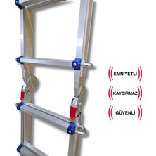 Endokon 398 Cm. 14 Basamak A ve I Tipi Katlanıp Uzayabilen Mini Dev Alüminyum Merdiven