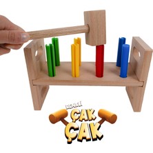 Çak Çak Doğal Ahşap Bebek Oyunu Çak Çak Tak Çekiç Oyunu