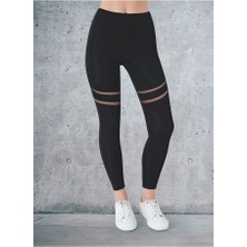 Şifon Detaylı Uzun Tayt – %90 Pamuk - 624