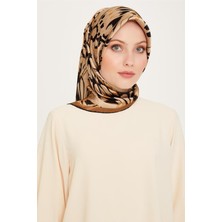 Armine Obje Desenli Twill Saf İpek Eşarp 9256D 38
