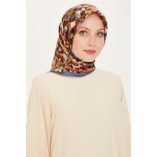Armine Geometrik Desenli Twill Saf İpek Eşarp 9214D 85 03
