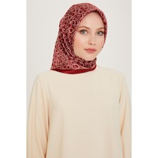 Armine Klasik Desenli Twill Saf İpek Eşarp 9248D 05 82