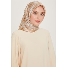 Armine Soyut Desenli Twill Saf İpek Eşarp 9259D 01 86