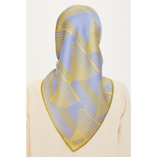 Armine Geometrik Desenli Twill Saf İpek Eşarp 9218D 83 10