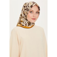 Armine Obje Desenli Twill Saf İpek Eşarp 9256D 34