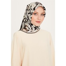 Armine Obje Desenli Twill Saf İpek Eşarp 9256D 09