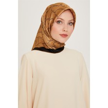 Armine Çiçek Desenli Twill Saf İpek Eşarp 9222D 01