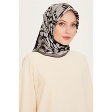 Armine Obje Desenli Twill Saf İpek Eşarp 9256D 39