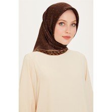 Armine Klasik Desenli Twill Saf İpek Eşarp 9230D 51