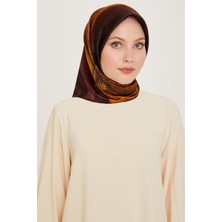 Armine Soyut Desenli Twill Saf İpek Eşarp 9236D 50
