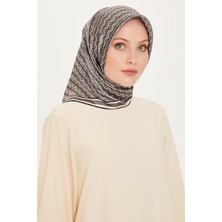 Armine Geometrik Desenli Twill Saf İpek Eşarp 9226D 81