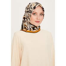 Armine Obje Desenli Twill Saf İpek Eşarp 9256D 31