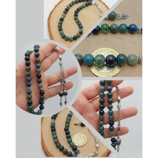 Yaşam Tohumu Yosunlu Akik Taşı Tesbih 33LÜK 8mm (55986)