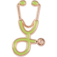 Prof Steteskop Desenli Medikal Broş P0580