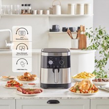 Karaca 9 Litre Aile Boyu Hacim 8 Kişilik Airfryer, 1900W - Onerous Hassas Tartı