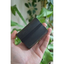 Oh Deer Leather - Hakiki Deri Kartlık - Crazy Deri - Minimal - Haki
