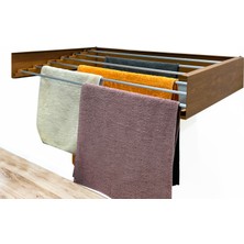 Çamaşır Kurutma Askısı - Duvara Monte, Katlanabilir Çamaşırlık - 70 cm Ahşap Renk