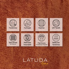 Latuda Home Zenit Koltuk Örtüsü 175x300 LARGE Dekoratif Jakarlı Şönil   | Kanepe Örtüsü |  Kaymaz , Kiremit