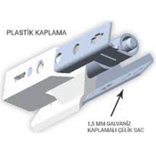 Beasym 75 mm Destek Saclı Plastik Pencere Menteşesi Beyaz (Çelik Menteşe Plastik Kaplamalı) ( 5 Adet )
