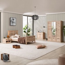 Setay Polo Genç Odası - 3 Kapaklı Dolap, Karyola, komodin, Şifonyer