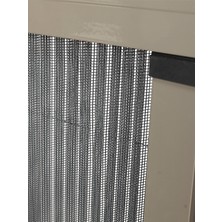 Kamataş Akordeon Pencere 70*130 Sineklik, İstenilen Ölçüde Antrasit Pileli, Pilise Sineklik