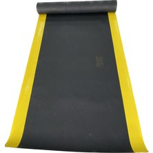 Yalıtkan Paspas 3mm 20 Kv Izole Halı Siyah Sarı Şeritli Elektrik Pano Önü Yalıtkan Paspas Isg Paspası