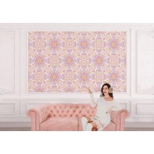 Etnik Desenli Duvar Kağıdı Renkli Mandala Duvar KAĞIDI-5646