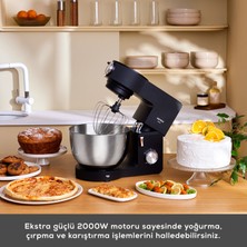 Karaca Multichef Ultra 2000 Watt 7 Litre Stand Mikser Black (Kıyma Çekme/sucuk-Sosis/içli Köfte Aparatlı)